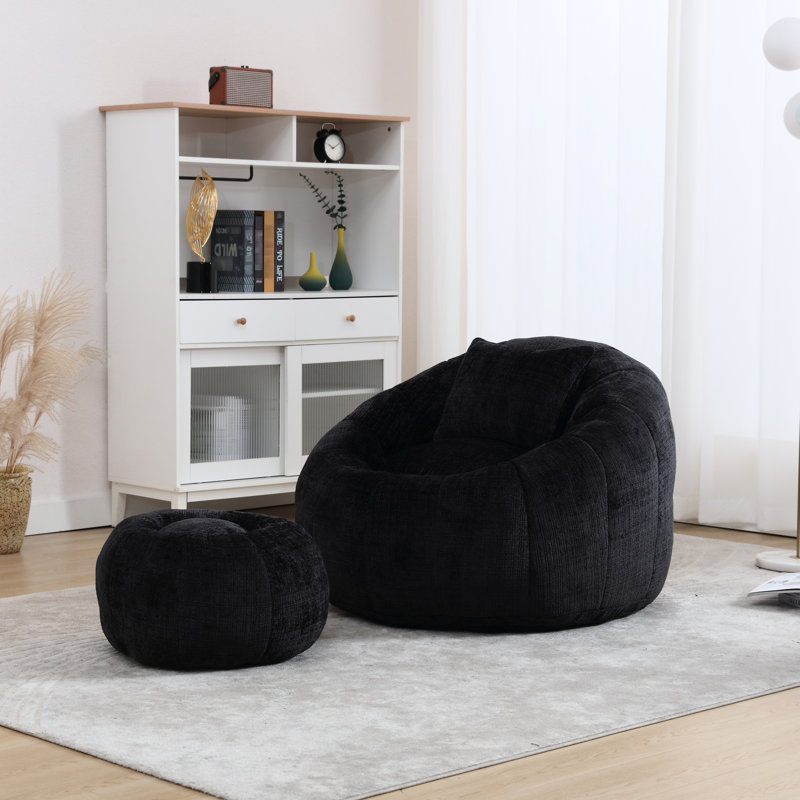Fauteuil à billes en chenille avec mousse à mémoire de forme à haute résilience, pour la détente dans un dortoir et un repose-pieds multifonctionnel de bureau, densité de différents environnements