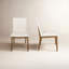 Chaise de salle à manger Demi - ensemble de deux crème