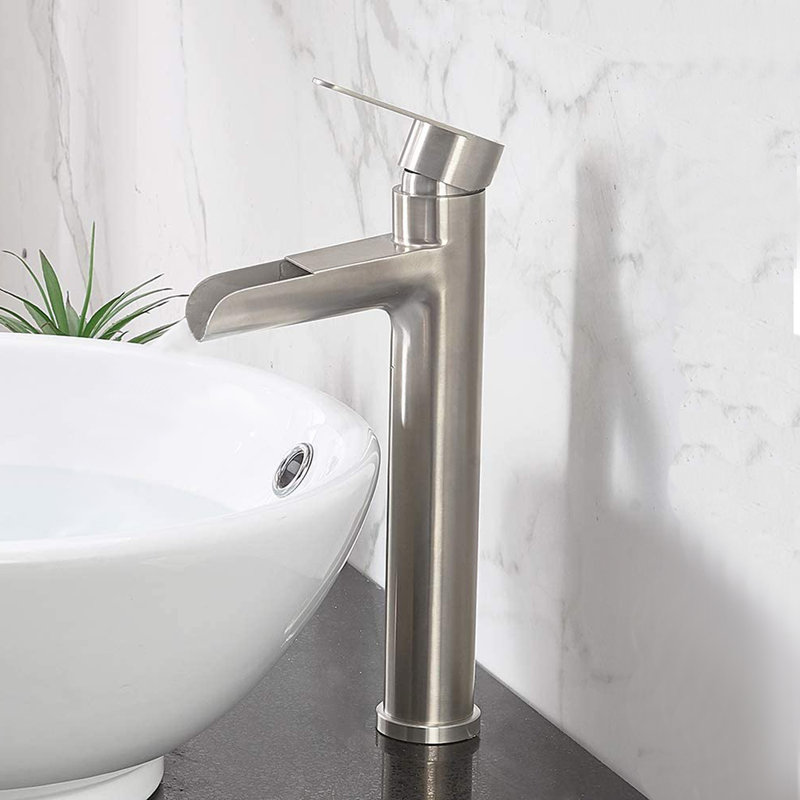 Robinet de salle de bain vasque, Nickel brossé