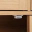 Armoire de rangement en bois avec portes en rotin avec 2 tiroirs et tablettes réglables-133568531