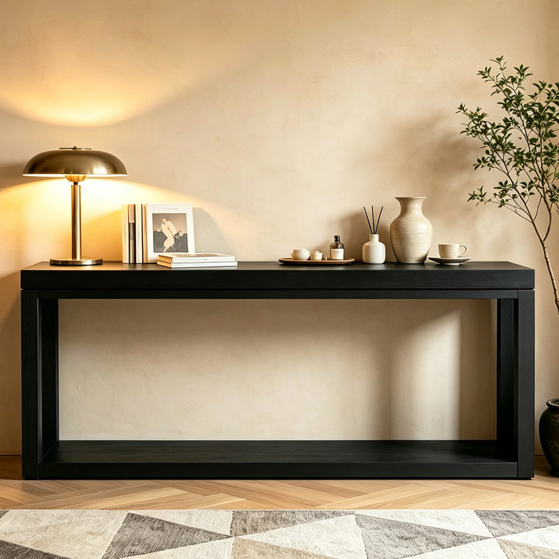 Console Mid-Century, H 31,5 po x l 78,7 po x P 15,7 po
