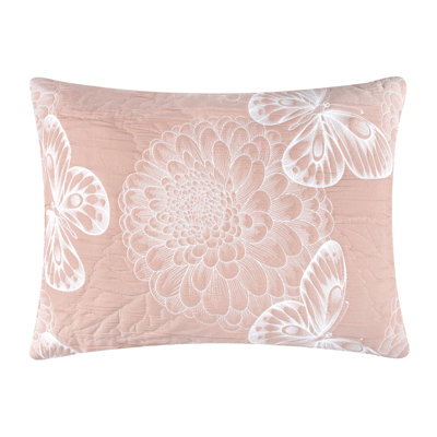 Greenland Home Fasions Mariposa Pink King Sham, 20x36