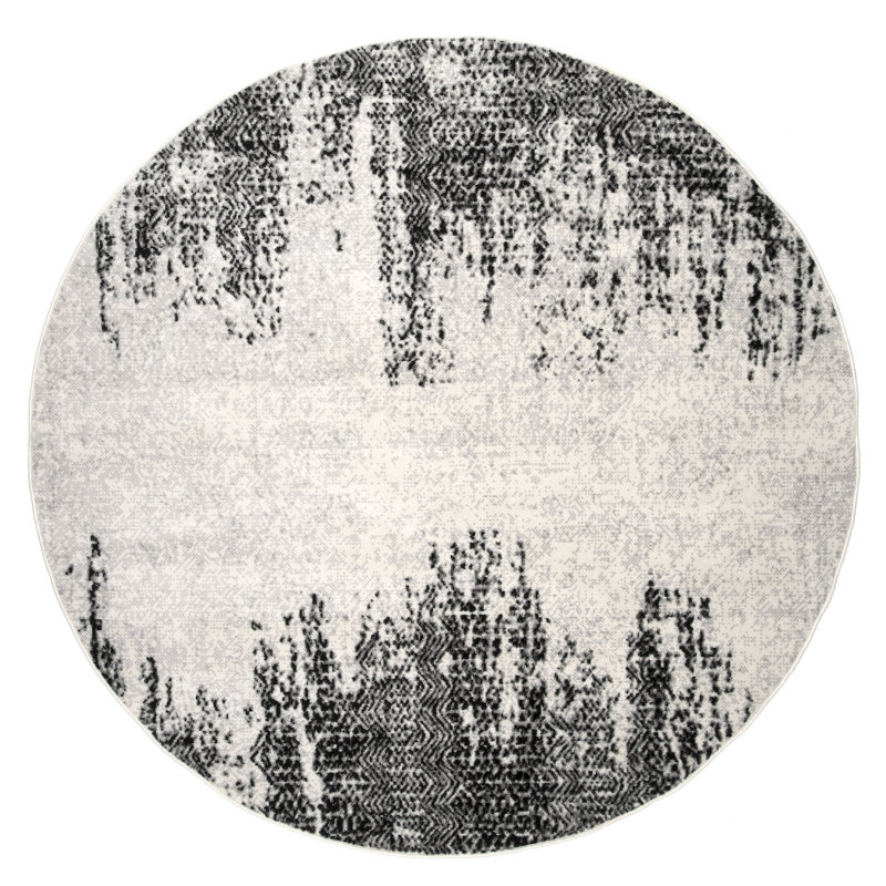 Genero Abstract Indoor Rug, Round 6'