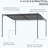 Steel Outdoor Pergola Gazebo 10' X 13'. Canopy, Drainage Holes. Protection. For Backyard, Patio, Deck. Cream White 13' Gazebo. Construction, Deck Shade. White, Feature,