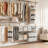 Hanging Closet Organizer 4 Tier, Clothes Hanging Shelves with Fabric Storage Bins, Space-Saving Collapsible Closet System for Bedroom, Dorm, RV, White, 8 Pack-647143984-647143986-647143997