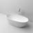 71 Inch Freestanding Solid Surface Soaking Bathtub Matte White 25S01-18PS