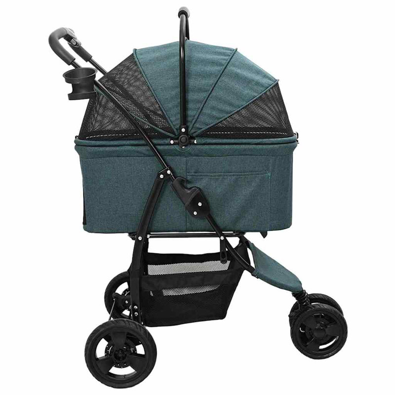 Folding Pet Stroller 78 X 54 X 101 Cm 600D Oxford Fabric, Green