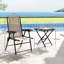 3 Pieces Garden Bistro Set Folding Table and Chairs-1533669214