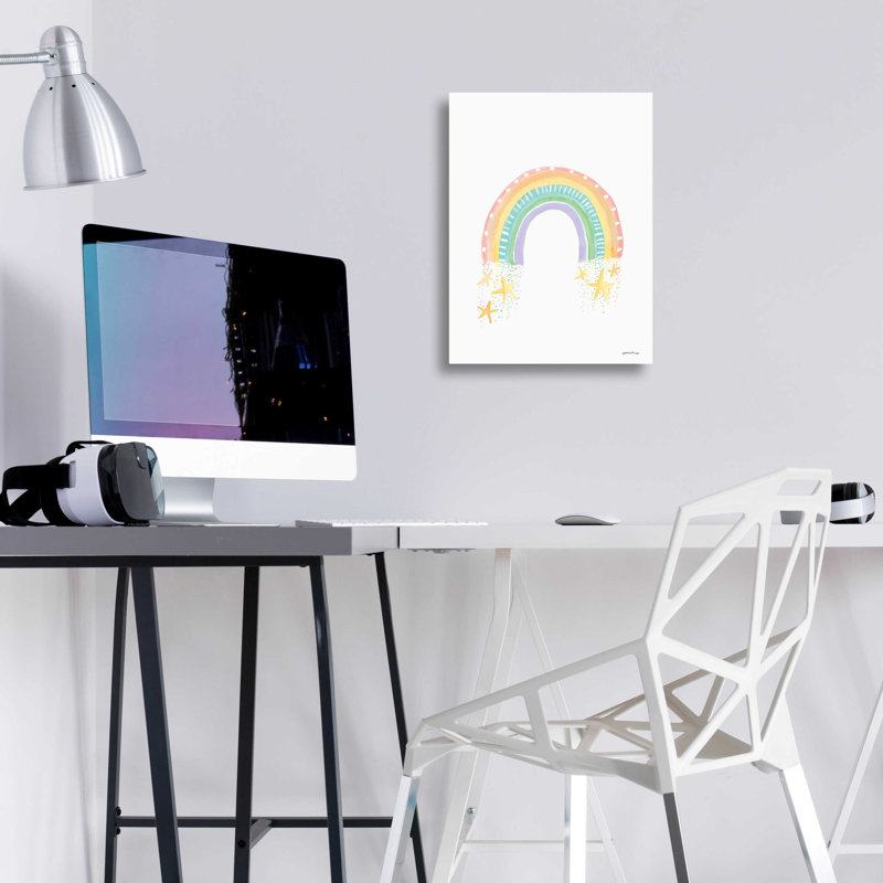 «Rainbow Dream» par Jessica Mingo - peinture sans cadre, H 16 po x l 12 po x P 0,13 po