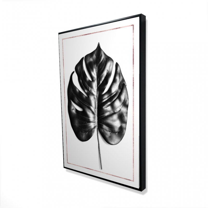 «Split Leaf Philodendron With Rose Line» sur toile