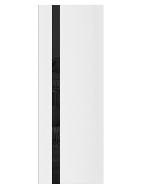 Porte intérieure stratifiée moderne blanc doux Glam G-Pro 1G seulement 30 po x 96 po, 30 po x 96 po, Blanc doux