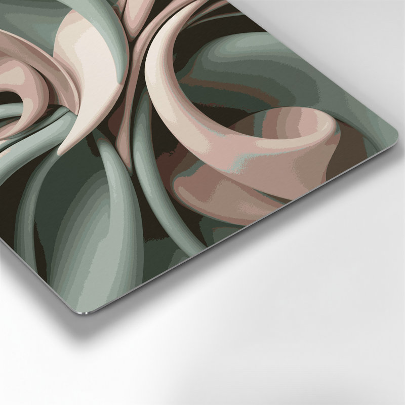 Art mural gris Biomorphic Abstraction 86, H 16 po x l 16 po