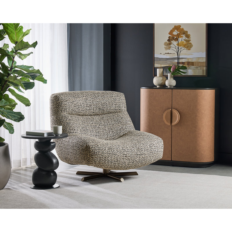FAUTEUIL DE GALET PIVOTANT NOBU - NUVOLA SHALE