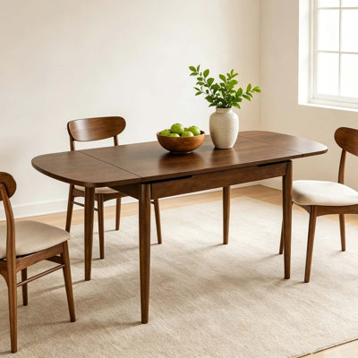 Solid Wood Extendable Dining Table for Versatile Family Gatherings