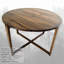 Anakie Walnut Round Solid Wood Dining Table