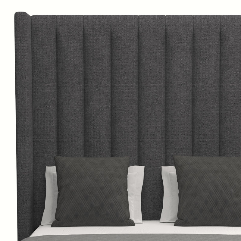 Lit tapissier standard à profil bas Esparto, Revolution® gris anthracite, Très grand californien (haut)