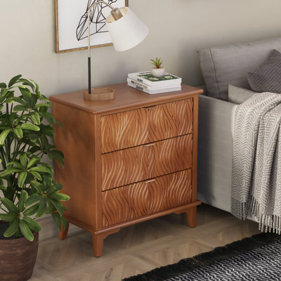 Farmhouse 3-Drawer Chest Of Drawer Nightstand