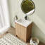 Meuble-lavabo simple autoportant 24 po avec plateau en résine et portes à fermeture en douceur 24 po
