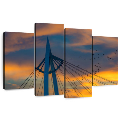 Keeper of the Plains Bridge at Sunset