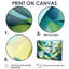 Organic Green And Blues Leaves Collage III - Abstract Cubism Wall Décor-484758356-484758350-484758344