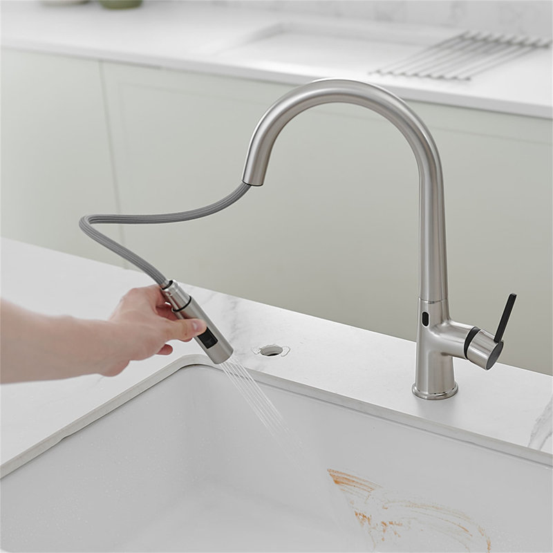 Robinet d'évier de cuisine Touchless, Argent