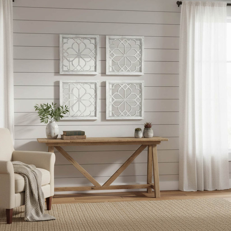 Square Mirror, White