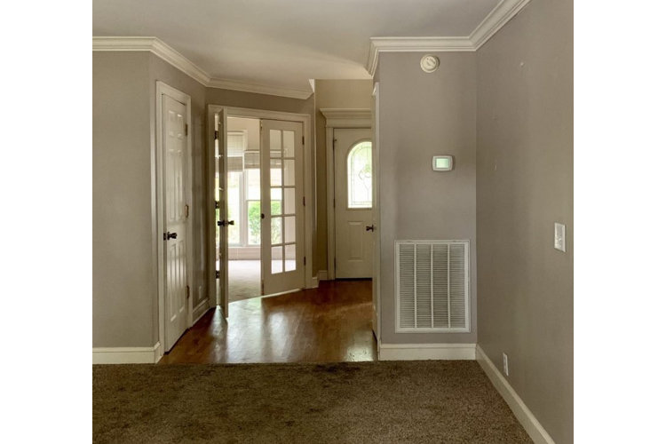 Hardwood flooring in entryway