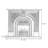 Black Solid Wood Freestanding Fireplace