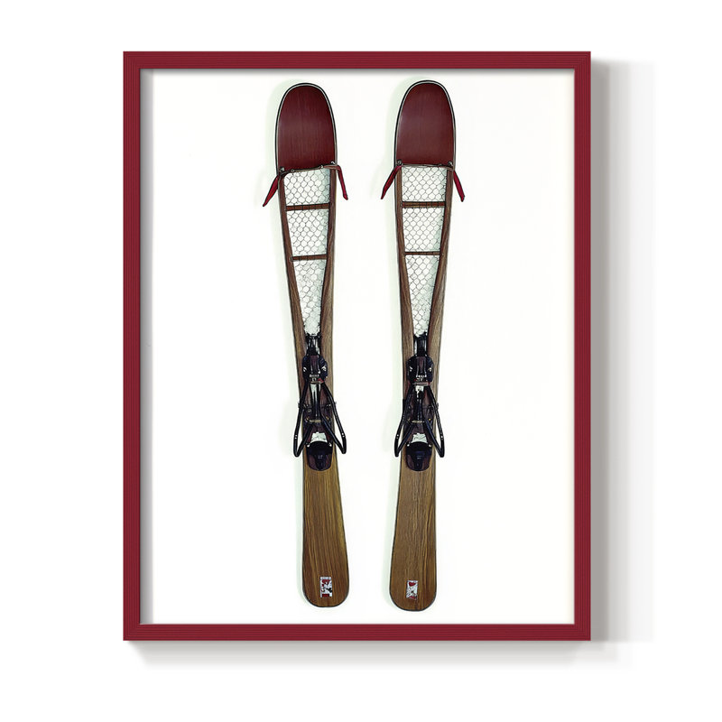 Reproduction encadrée - bois massif, H 11 po x l 9 po, Rouge
