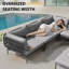 Ensemble de canapé modulaire d'extérieur 8 pièces avec table basse 8 pièces-128905670