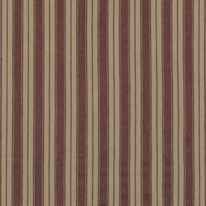 Mulberry Stripes II Cowdray Cotton Blend Fabric, Plum