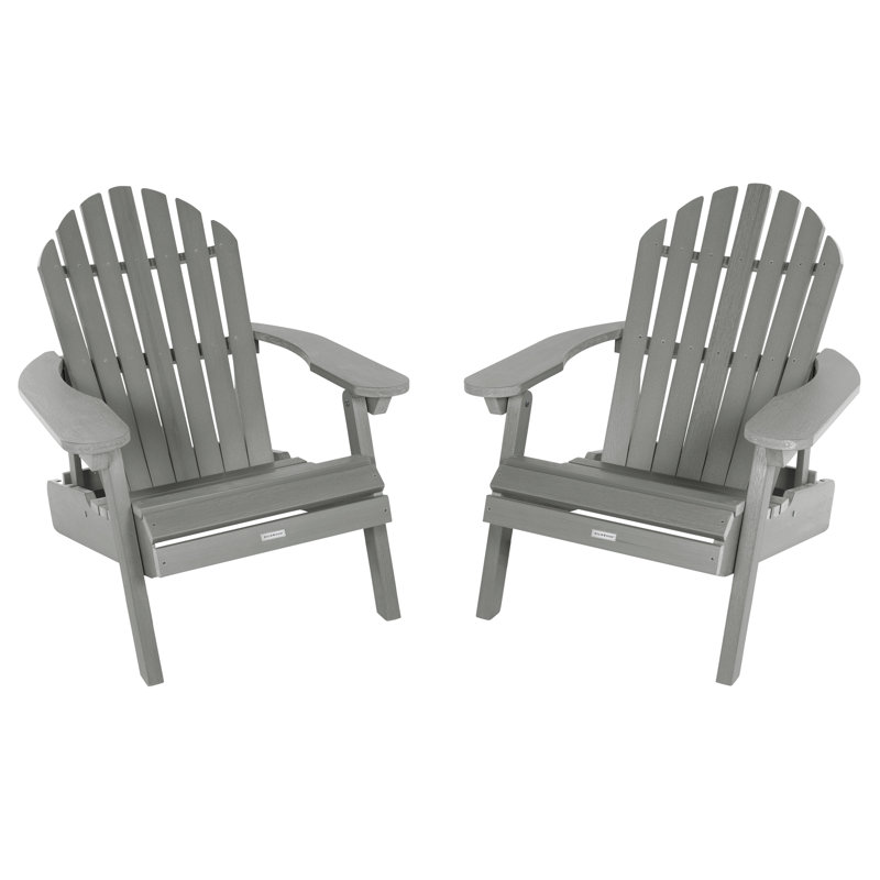 Anette Outdoor Adirondack Set, Coastal Teak