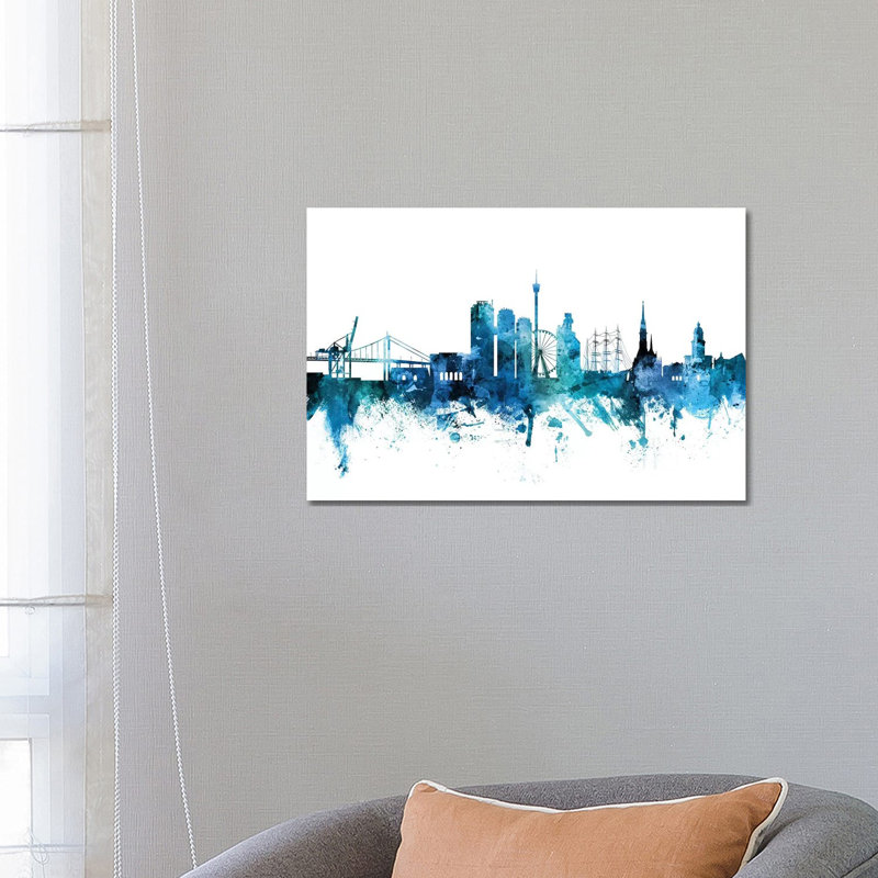 Gothenburg, Sweden Skyline by Michael Tompsett - 1 Piece Wrapped Canvas Wall Art, 66.04 cm H x 45.72 cm W x 1.91 cm D
