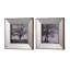 Cadres photo 15 x 15 po argentés réfléchissants, S / 2, style rétro: miroir avec taches pour art et impression
