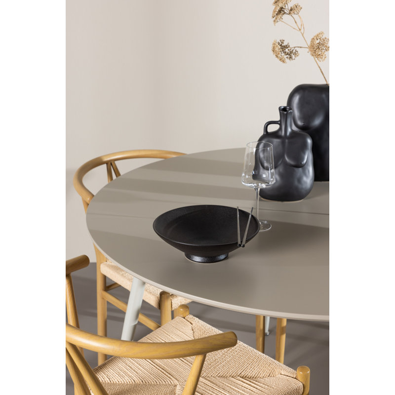 Blount 4 - Person Dining Set, Beige, Beige