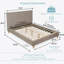 Lit plateforme tapissier Vireo