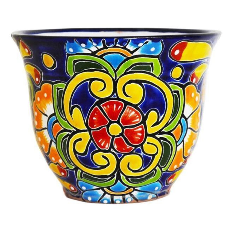 Handmade Ceramic Planter, 7" H x 9" W x 9" D