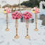 6PCS Support à fleurs en cristal, route de mariage, grands porte-fleurs, centre de table, vase en cristal en métal pour tables de réception, fournitures de mariage -97872313-97872314