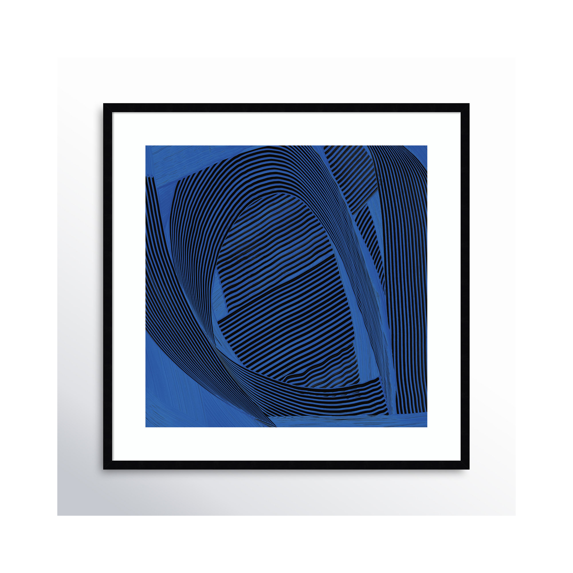 Weaving I by Mike Schick, 33.12" H x 33.12" W x 0.88" D, Black Framed Paper