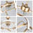 Ausable 24'' Futuristic UFO Design DIY Shapes Bladeless LED Ceiling Fan with Dimmable Lights and Remote-1503140021