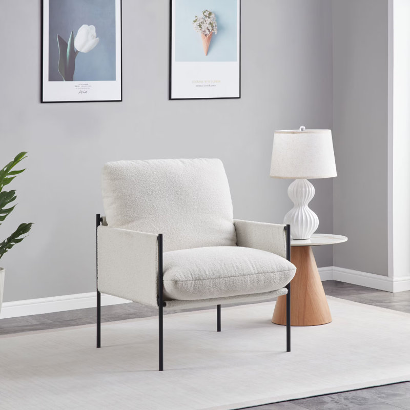 Modern Accent Wrenshall, Comfy Wrenshall With Removable Cushion