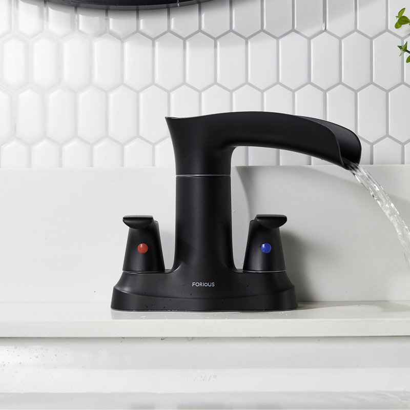 Center set Bathroom Faucet, Black