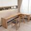Bureau en bois massif en L Burlywood-1714551666-1714551663