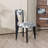 Black Solid back side Chair(Set of 2)