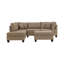 Canapé modulaire réversible couleur sable 3 pièces-117535060