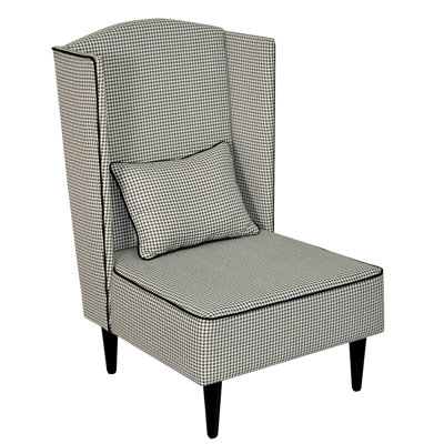 Pastel Upholstered Wingback Chair