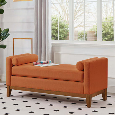 Upholstered Bench with Pillows,for Living Room and Entryway