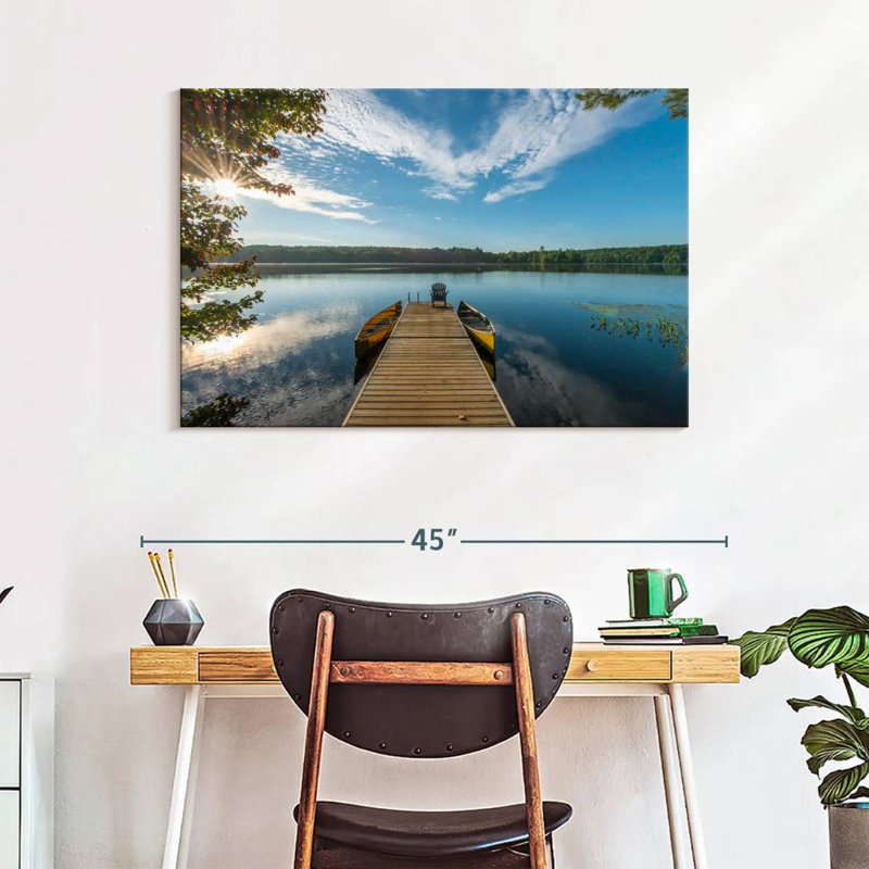 Dock on placid lake Aletra, H 26 po x l 39 po