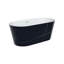 Ranya X 28,7 po Baignoire autoportante en marbre noir-119783390