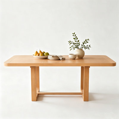 Extendable Wood Dining Table with Removable Leaf
